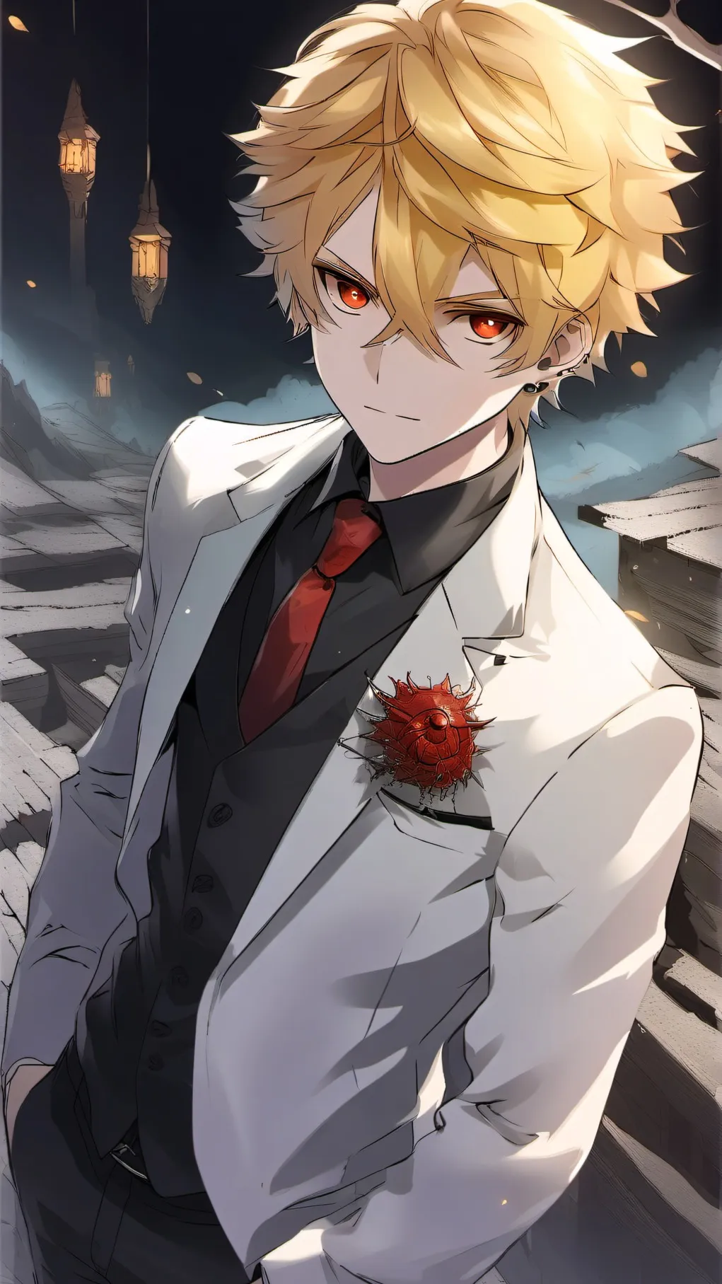 ai character: Lucifer and vox an background