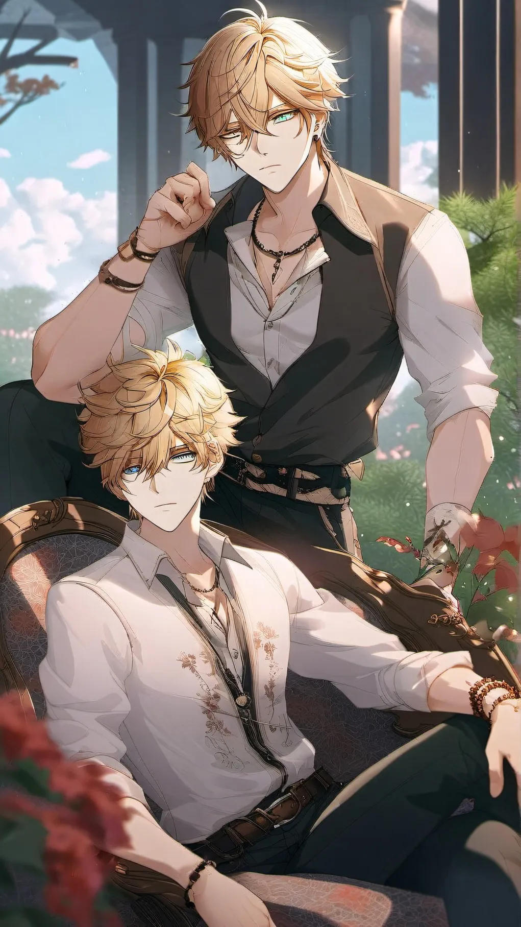 ai character: Caleb and Cole background