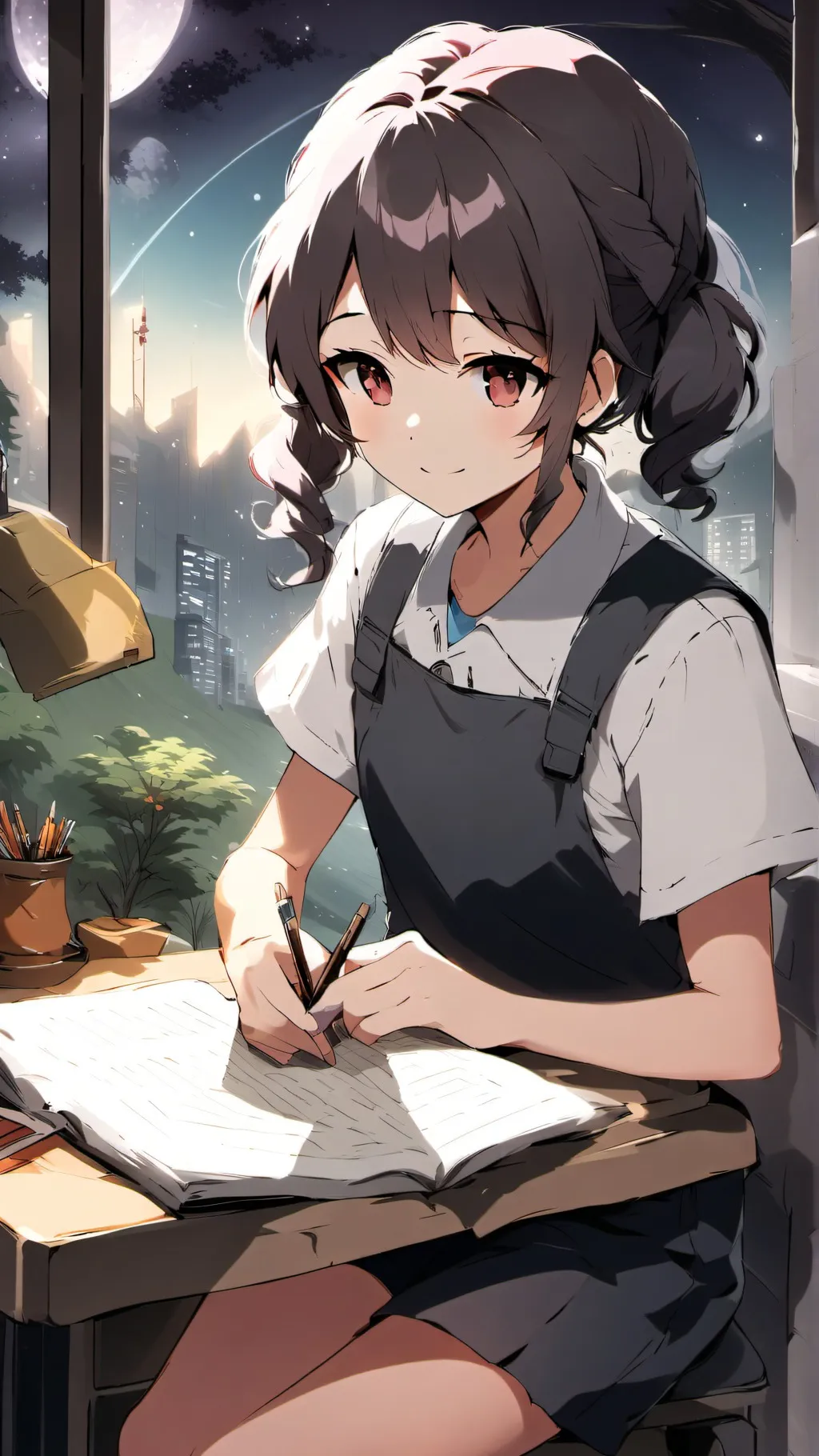 ai character: space school sim. background