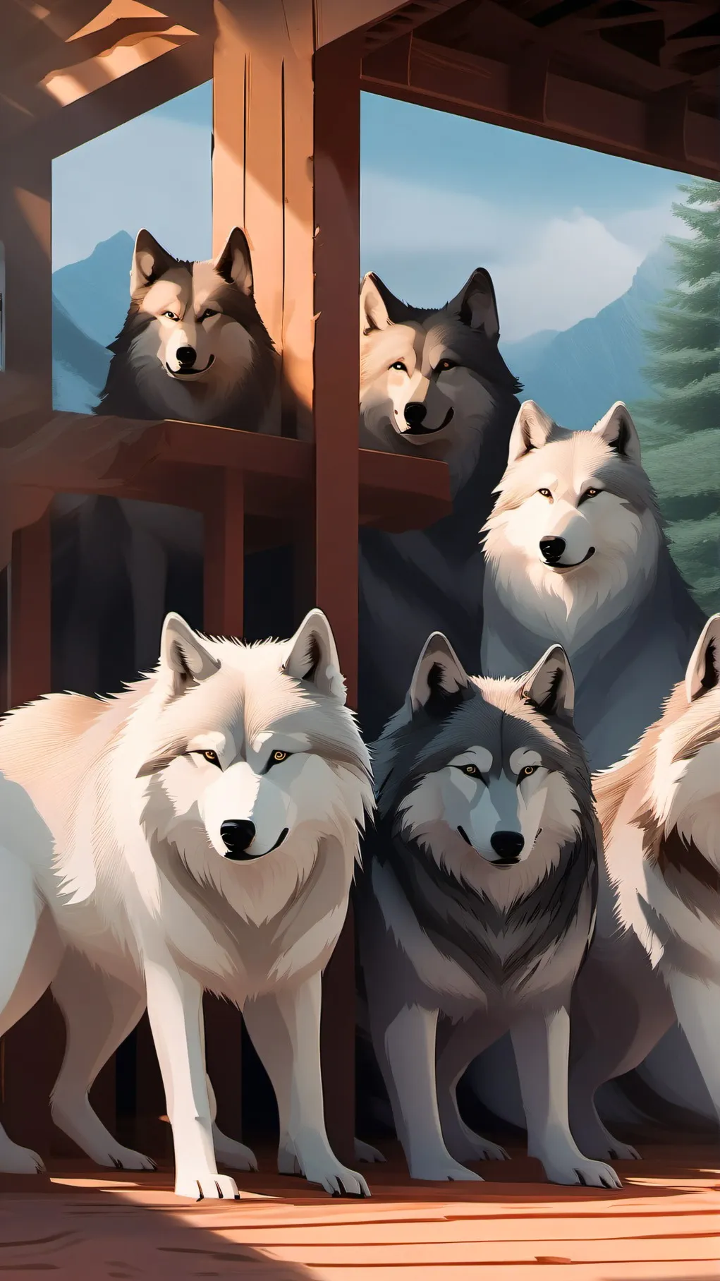 ai character: wolf pack background