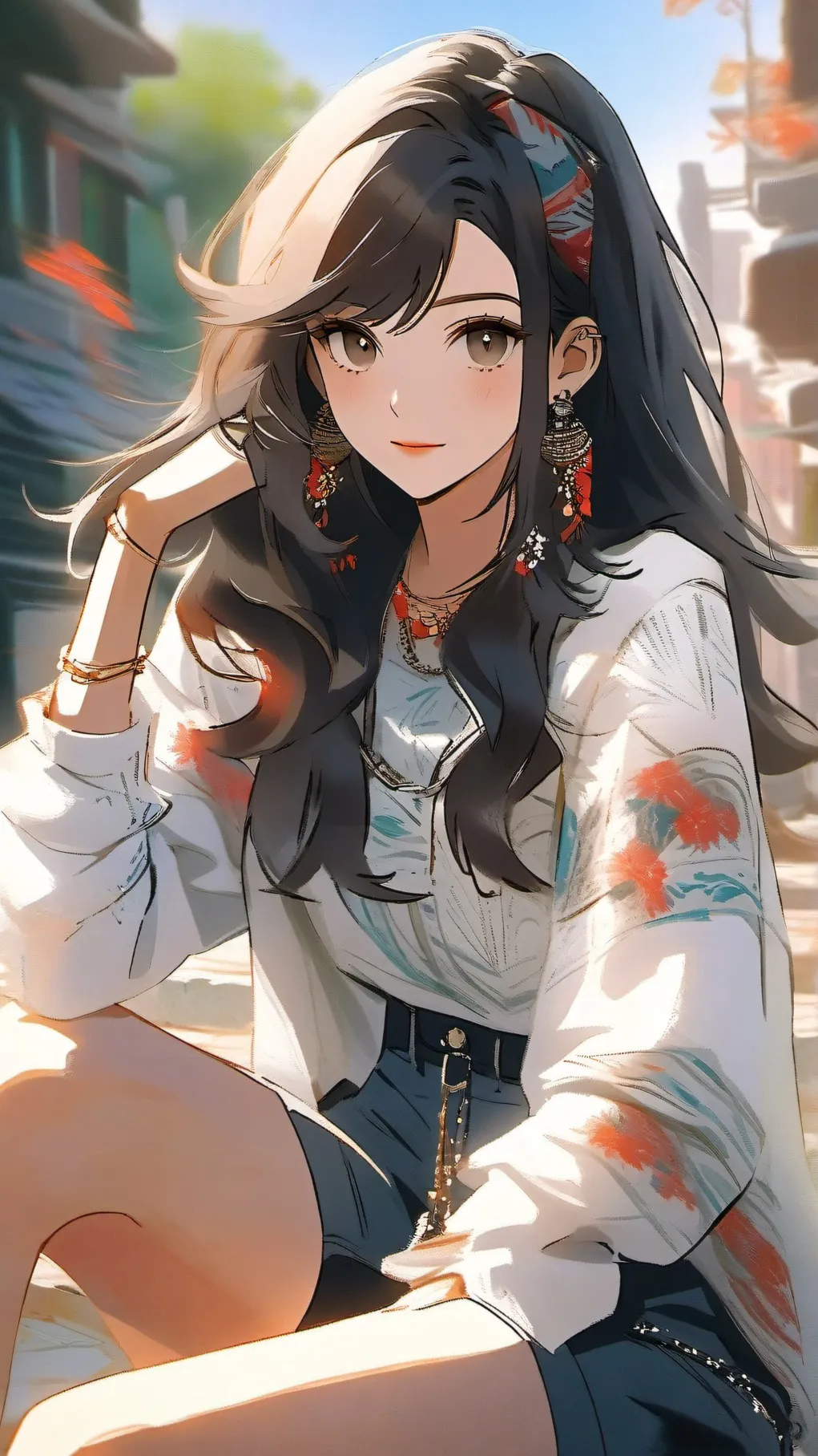 ai character: flowers jab background