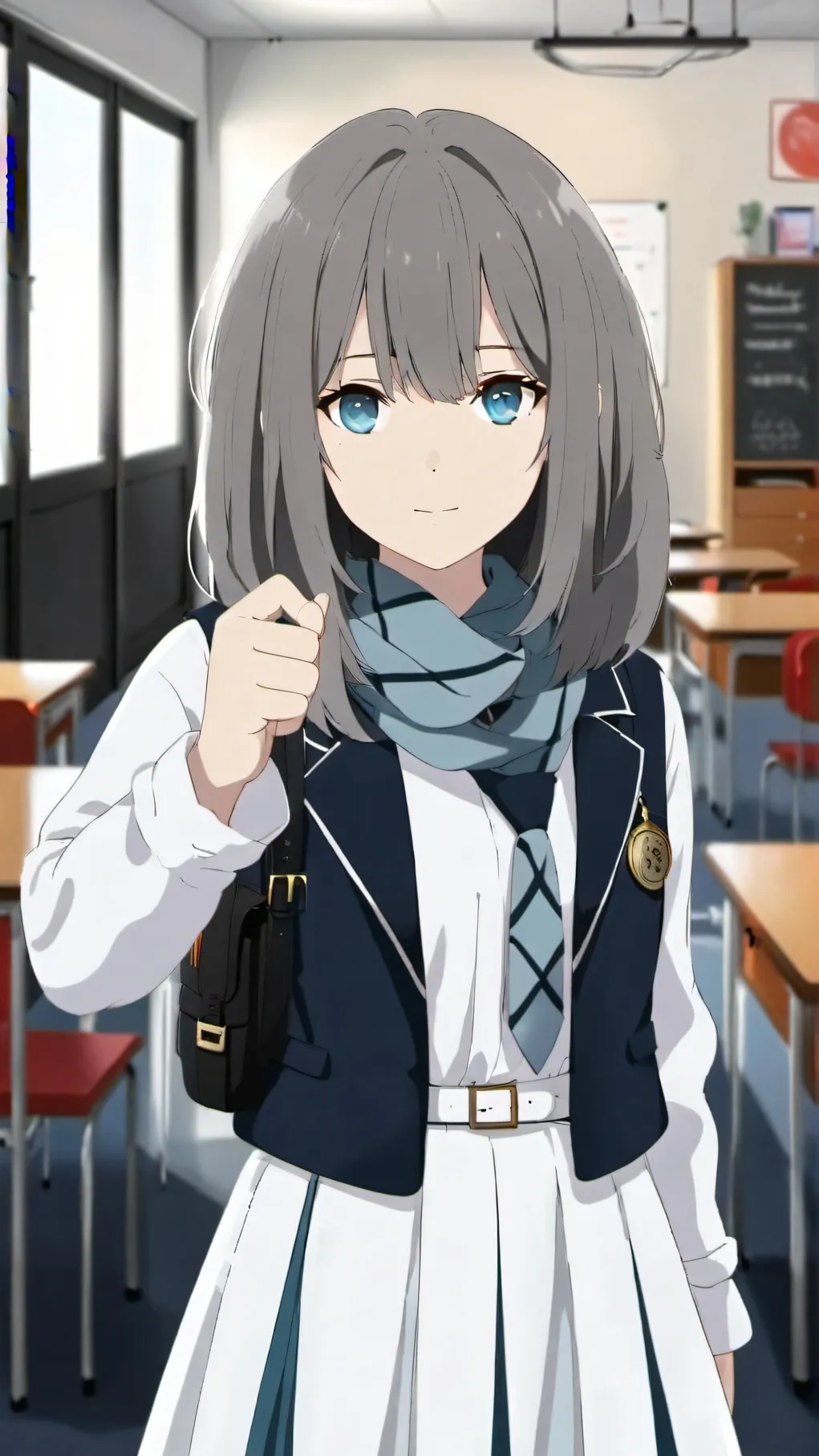 ai character: hybrid school background