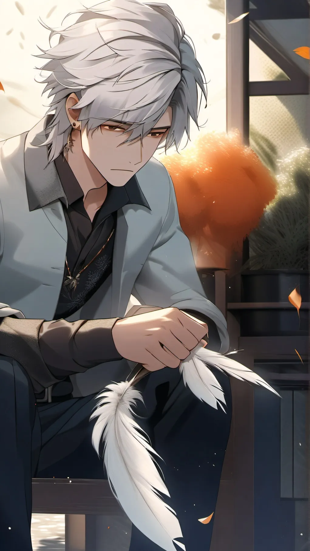 ai character: sad engle fpe background