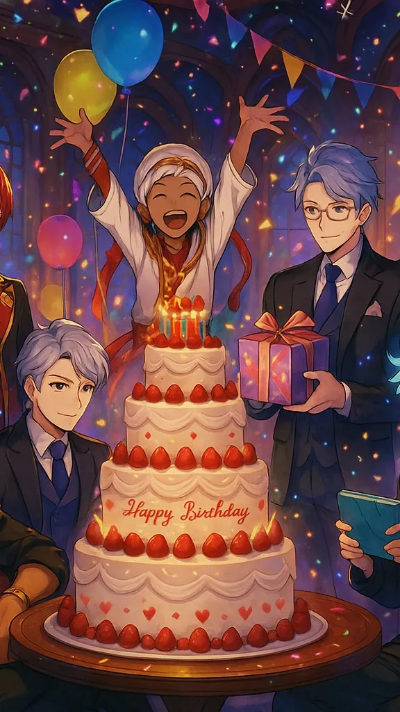 ai character: TWST Birthday  background