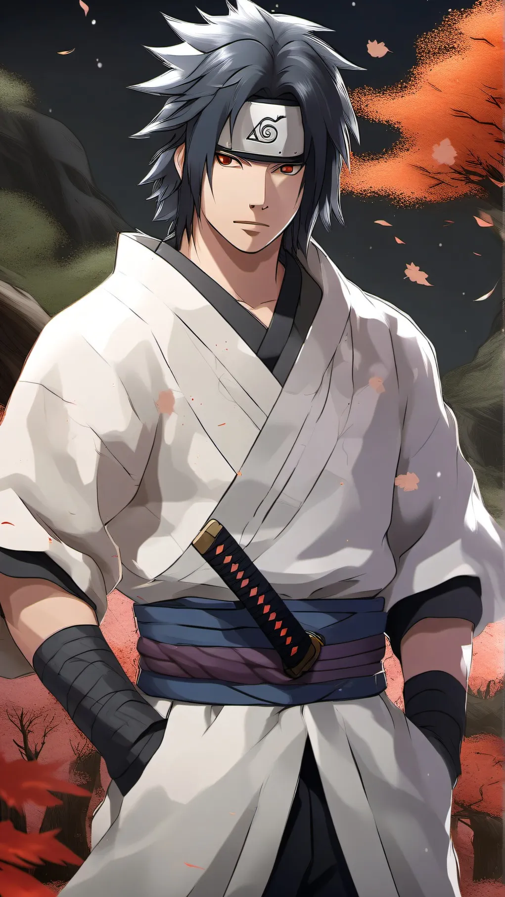 ai character: Sasuke  background
