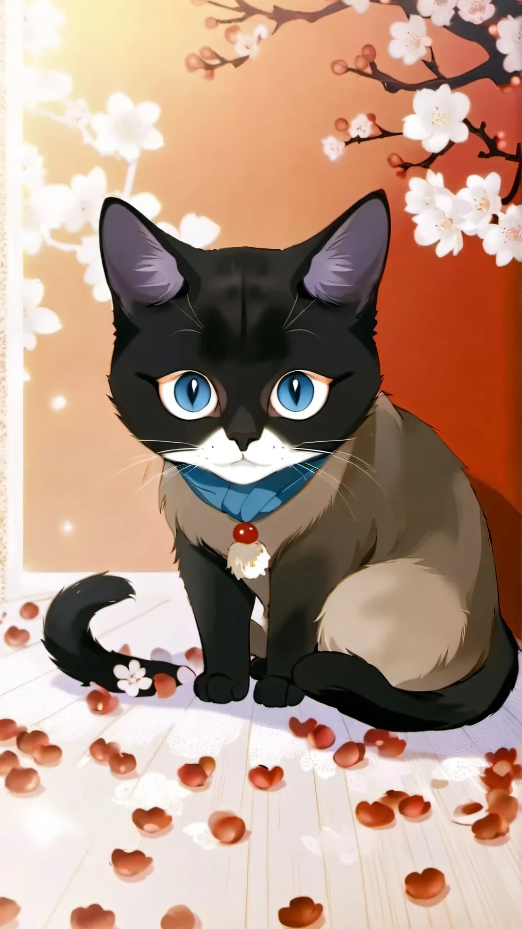 ai character: Siamese cat background