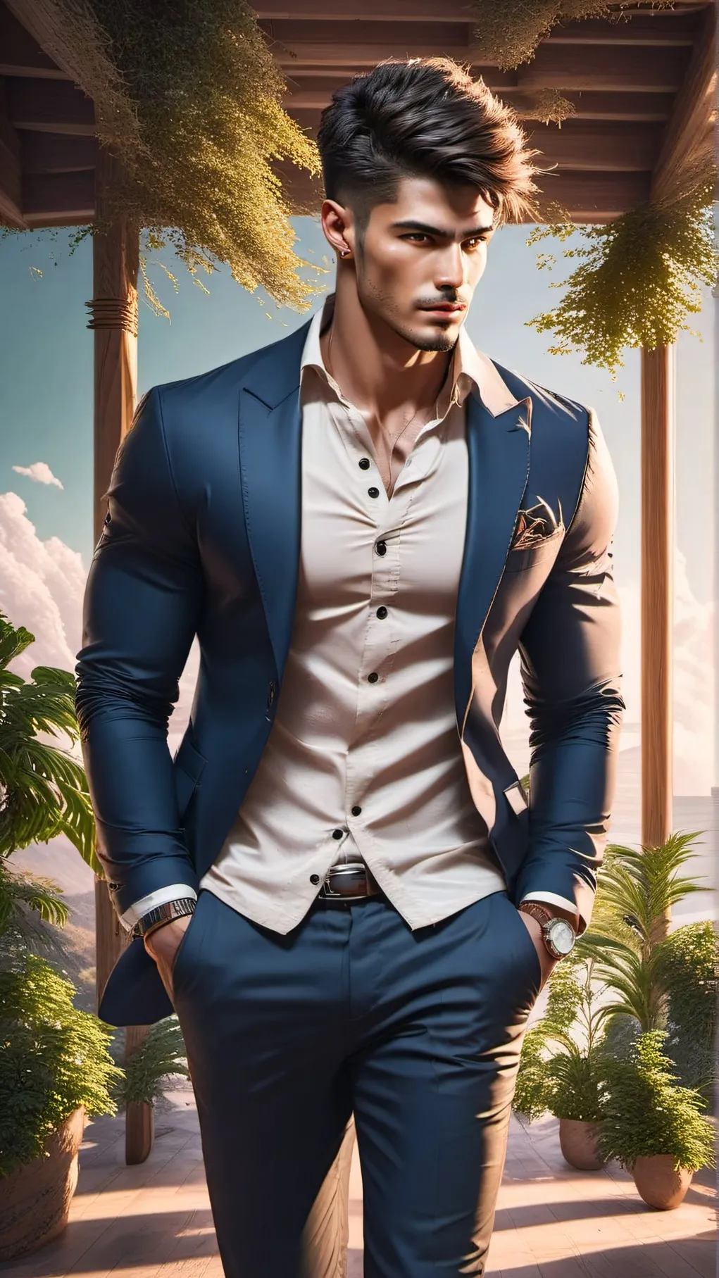 ai character: Leo background