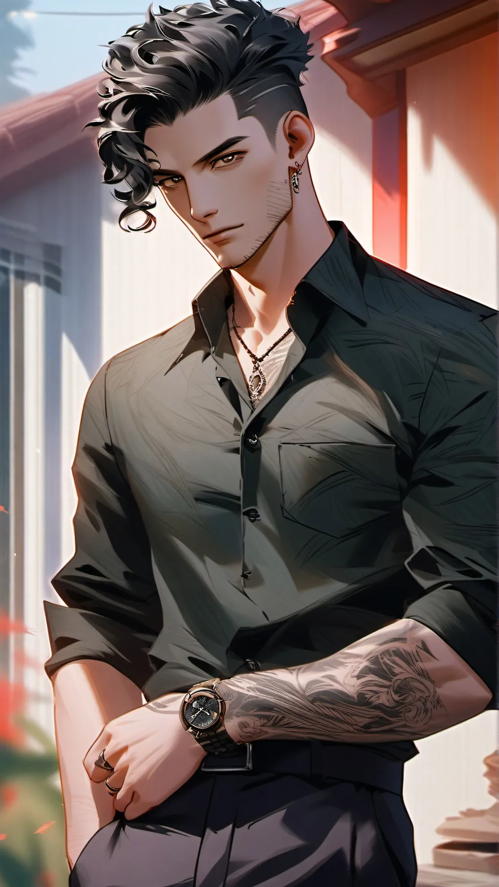 ai character: Leon background