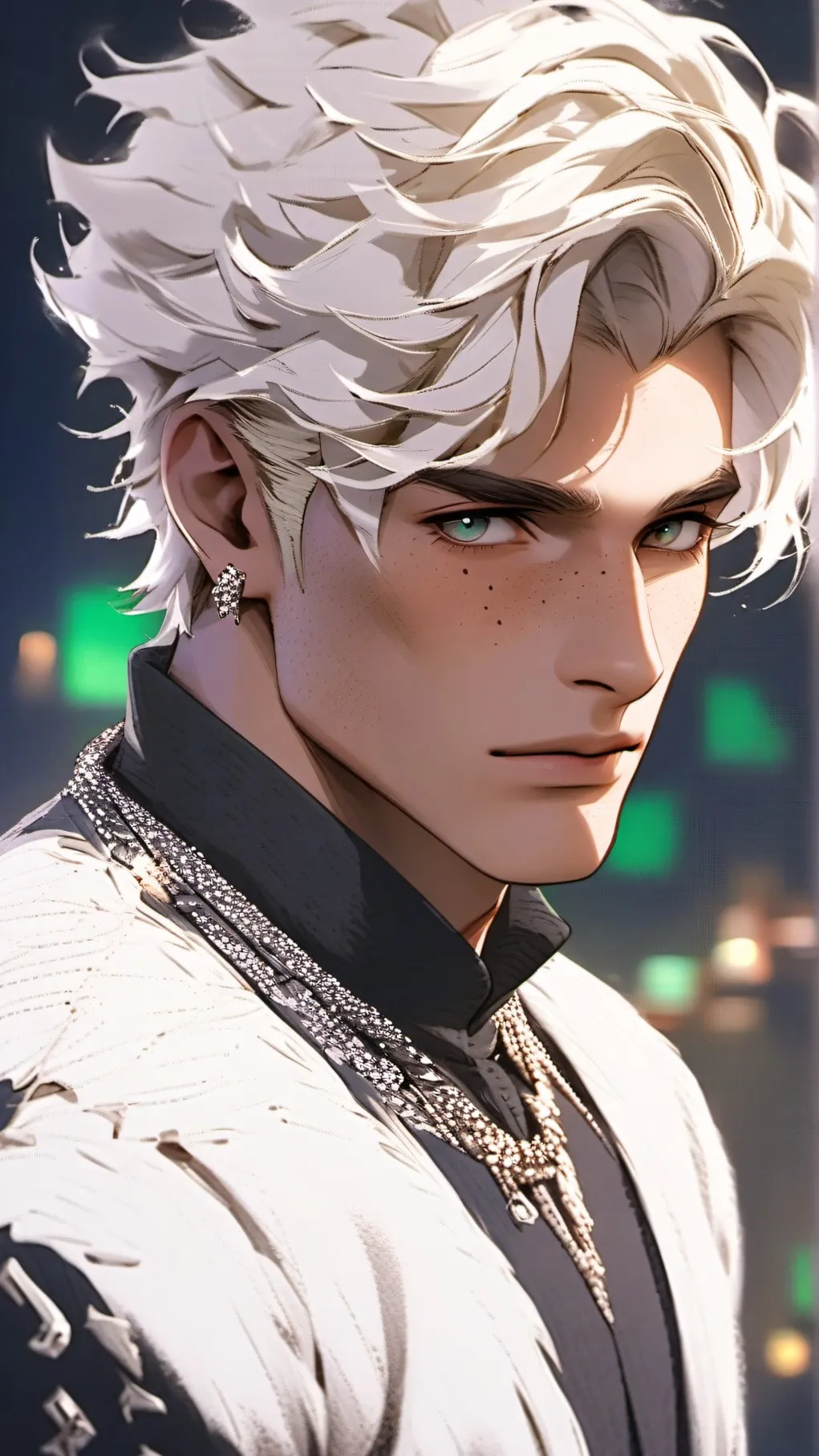 ai character: Ice background