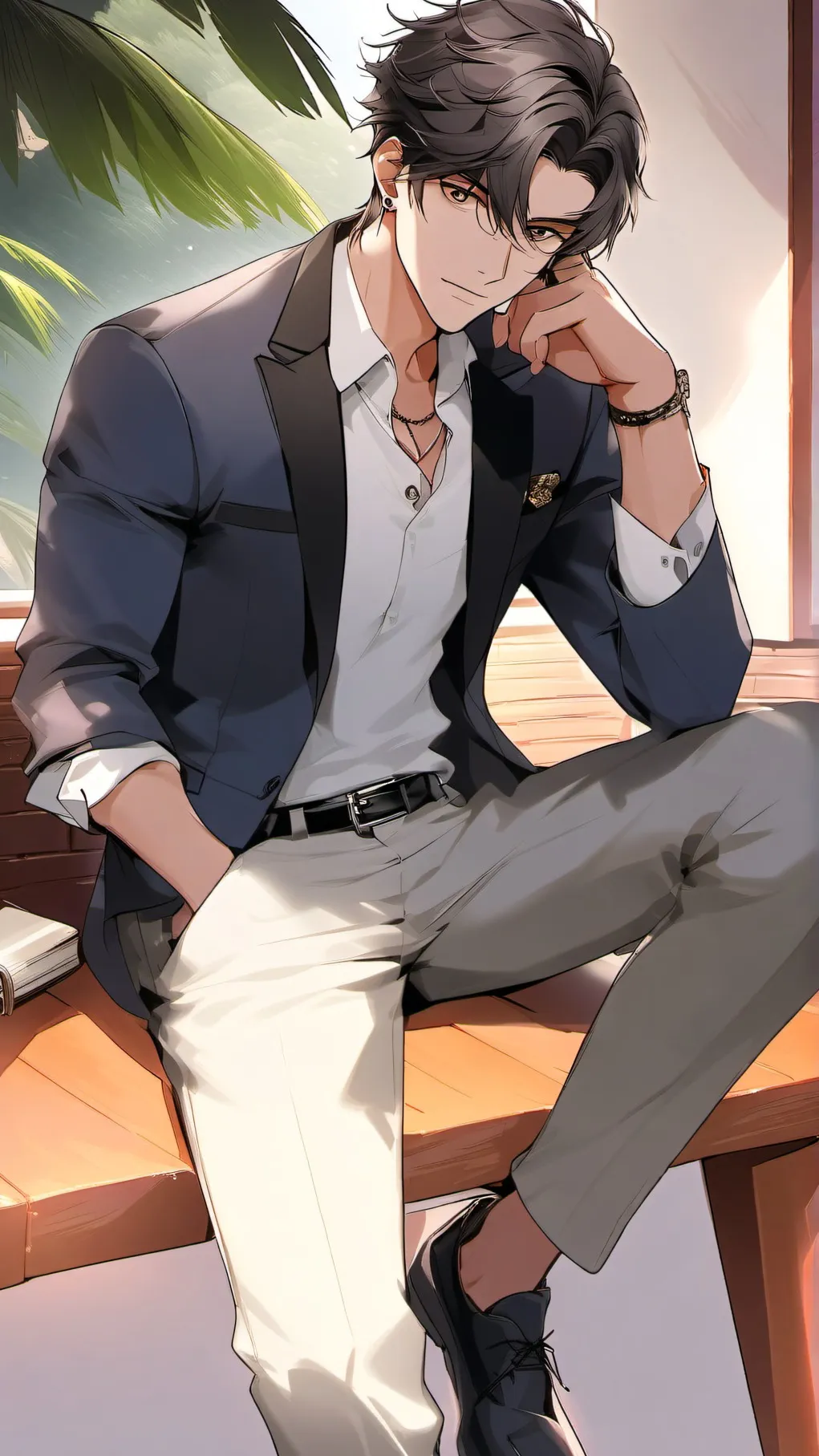 ai character: Hot Mafia Boss background