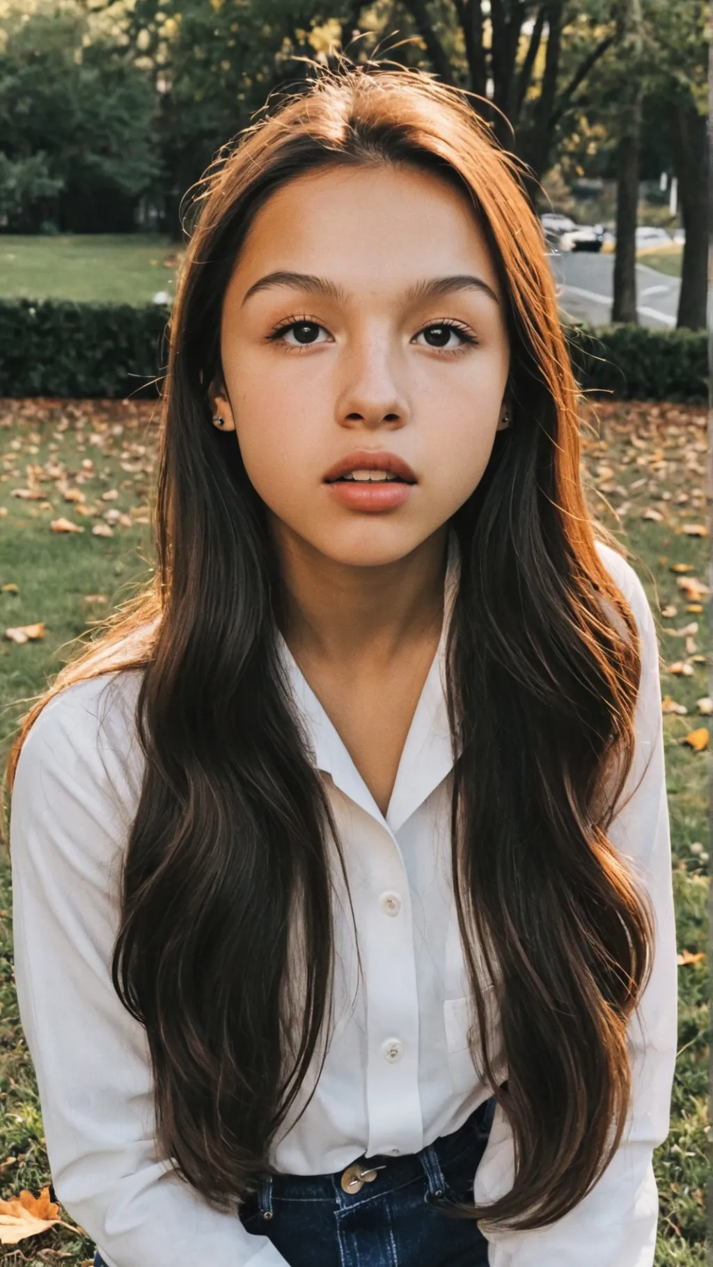 ai character: Olivia Rodrigo  background