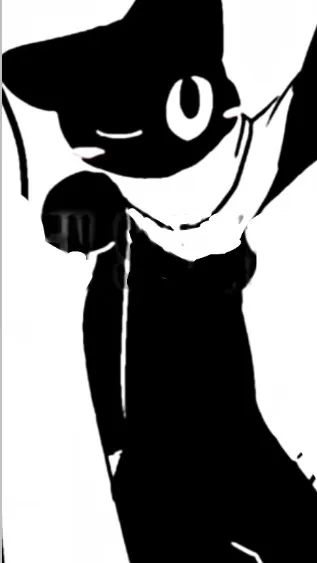 ai character: gato negro background