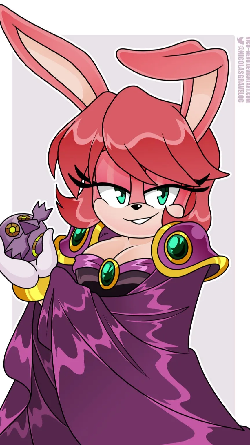 ai character: Connie Cottontail background