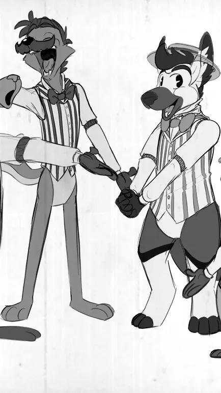 ai character: Barbershop Hounds background