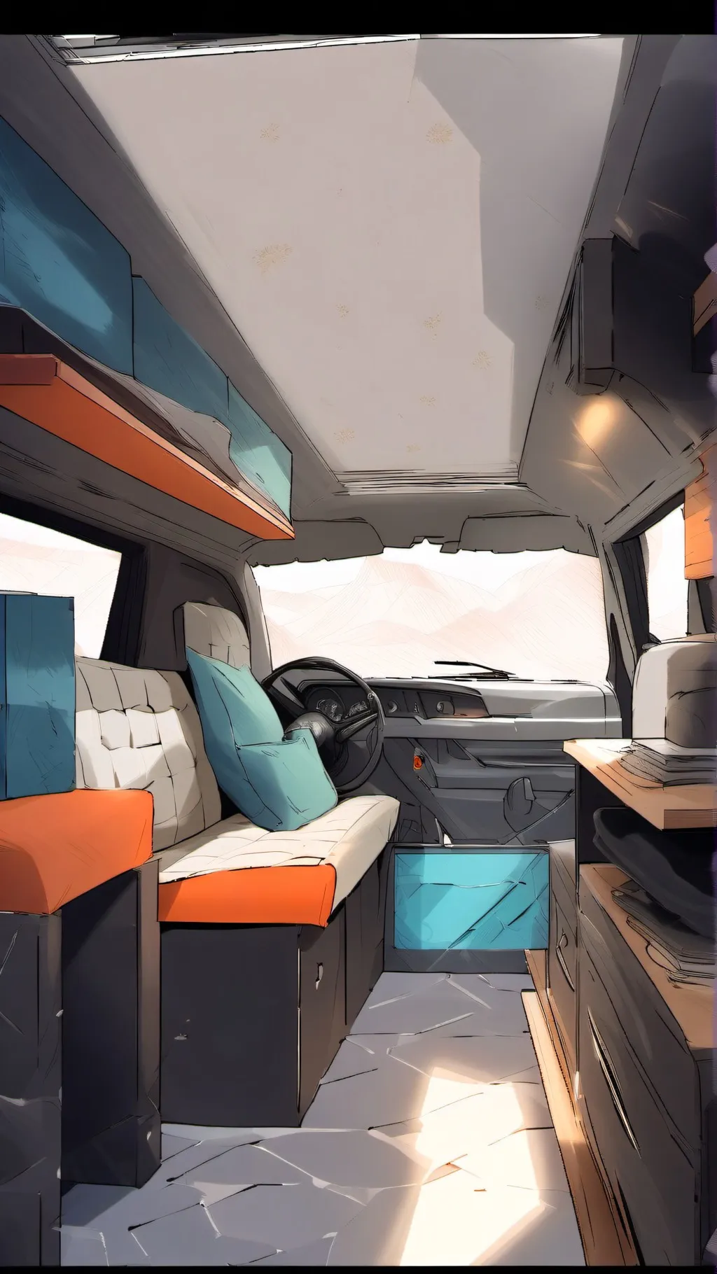 ai character: Ravenclaw Roadtrip background