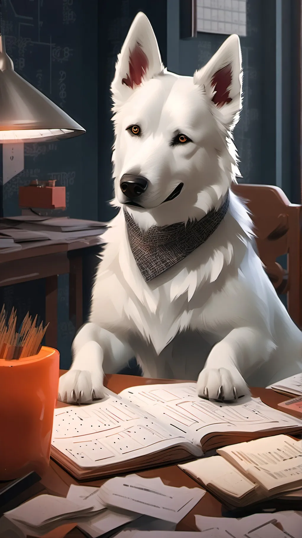 ai character: Homework Eater background