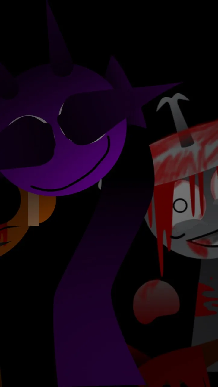ai character: Sprunki&mlp horror background