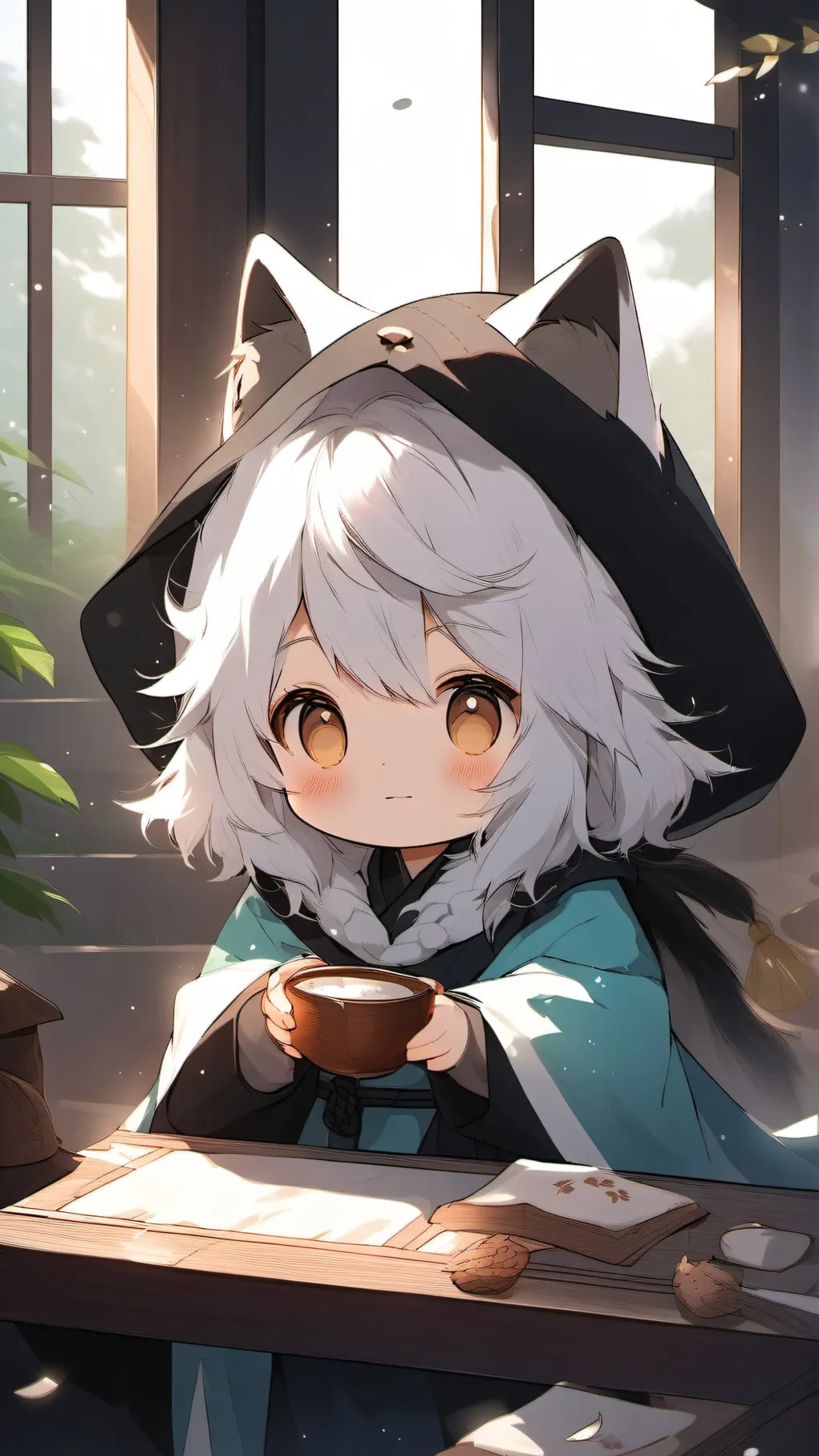 ai character: annoying baby neko background