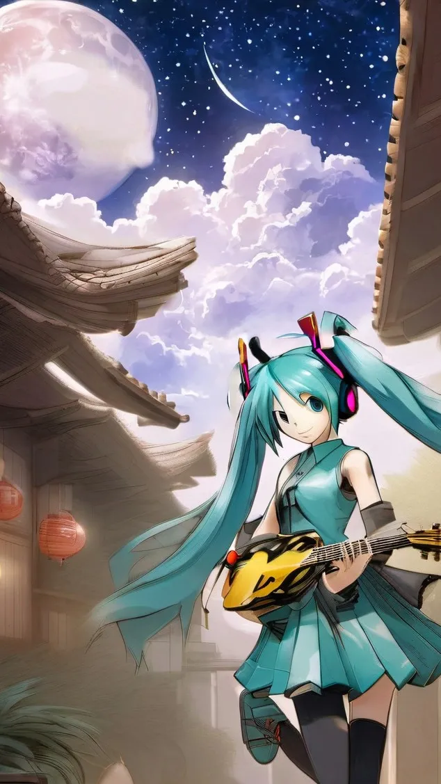 ai character: Hatsune Miku background