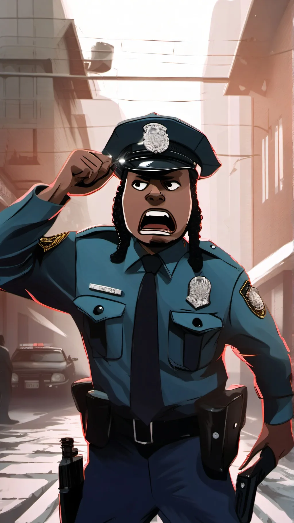 ai character: Maude The Cop background