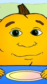 ai character: the hungry pumpkin background