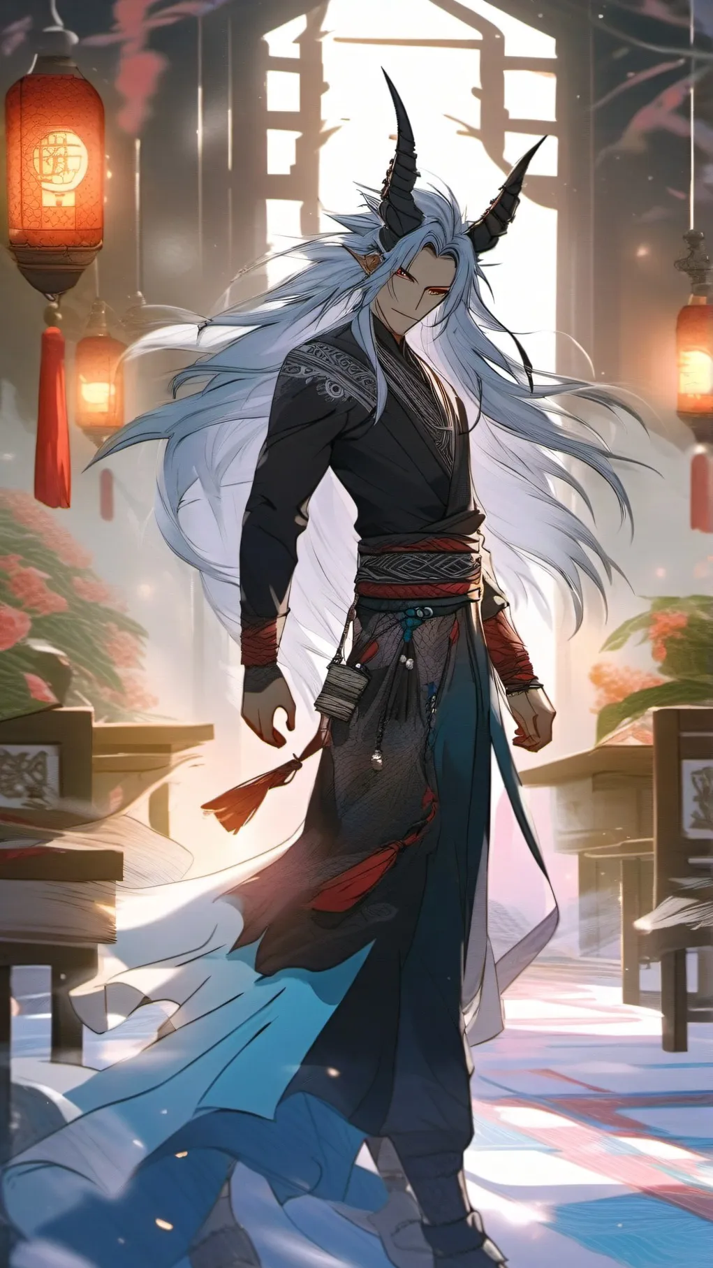 ai character: demon attached 2 u background