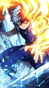 ai character: Shoto Todoroki  background