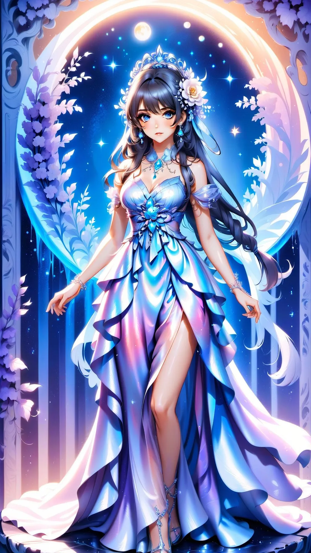 ai character: Cute girl background
