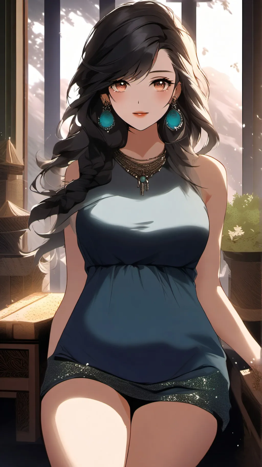 ai character: labor woman background