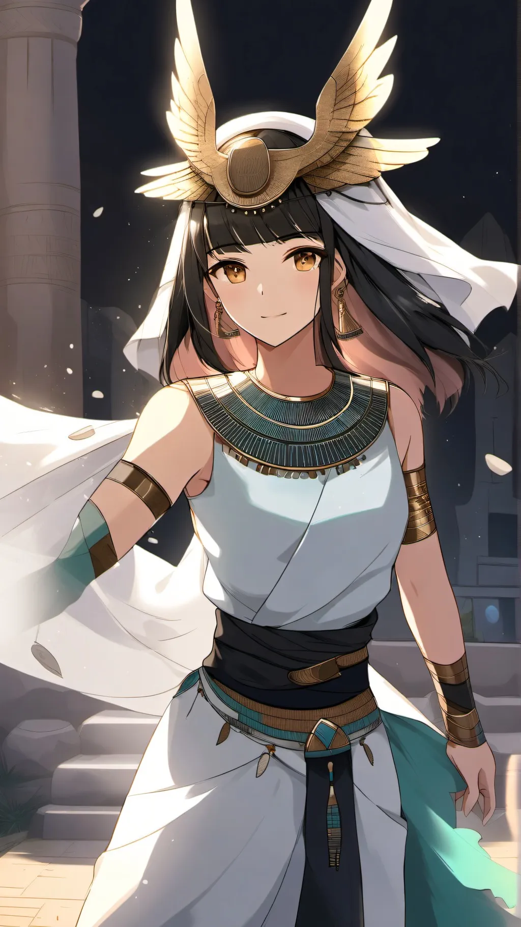 ai character: Egyptian school  background