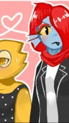 ai character: undyne and alphys background