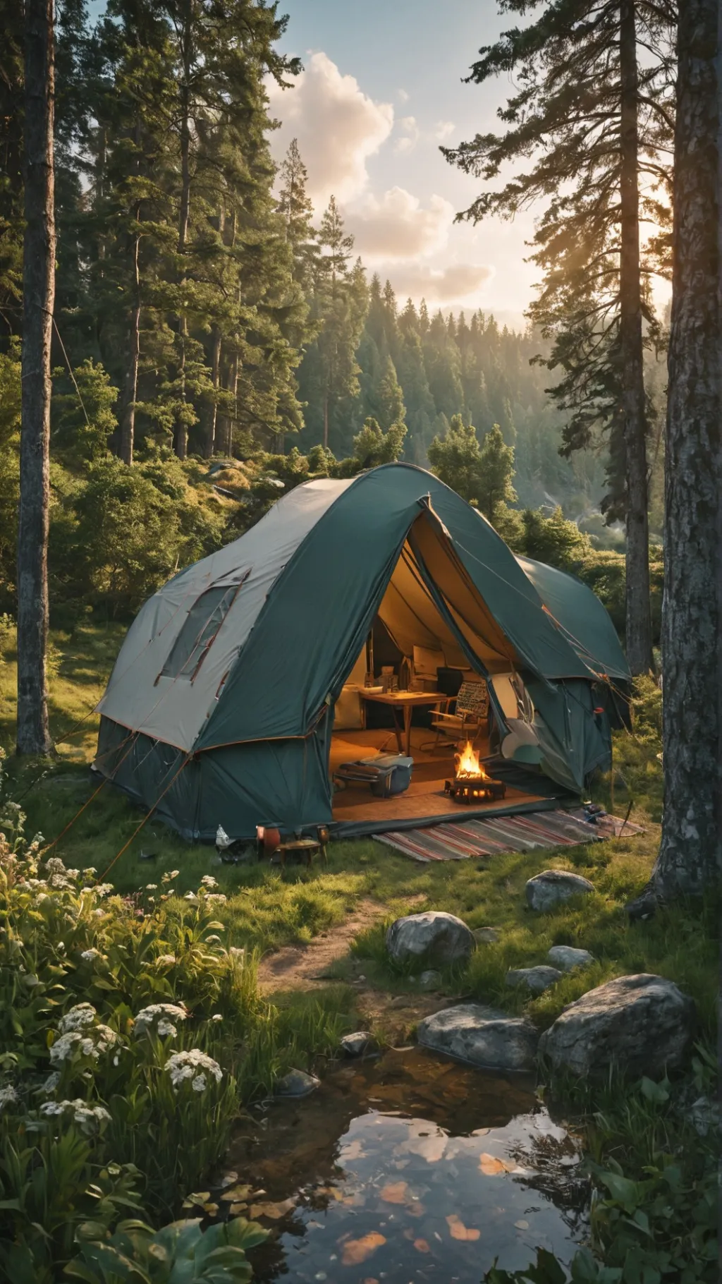 ai character: SC camping background