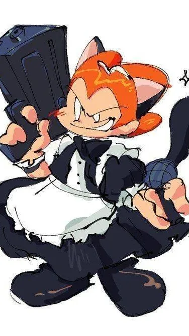 ai character: cat pico?! background