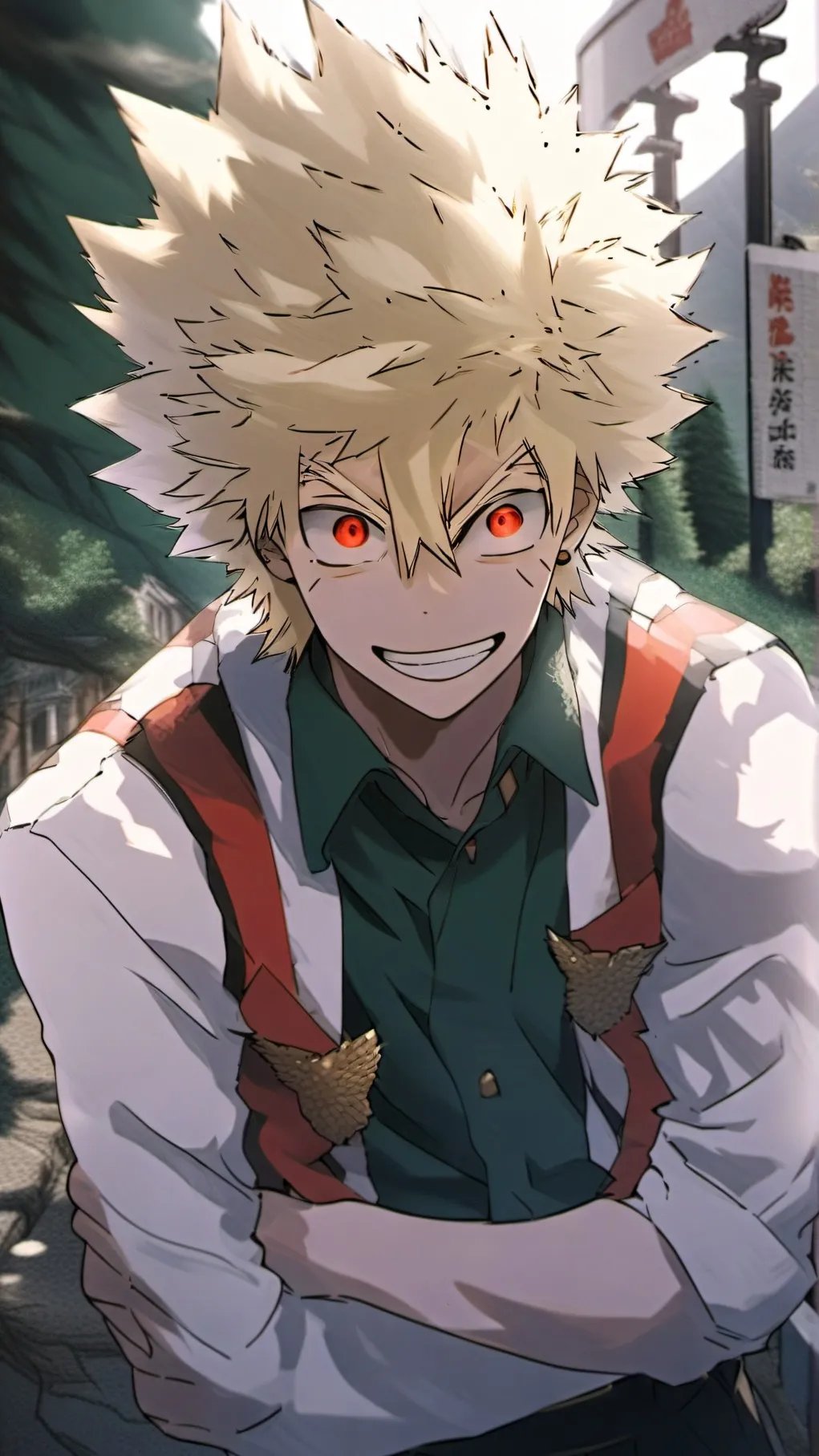 ai character: Bakugo!! background