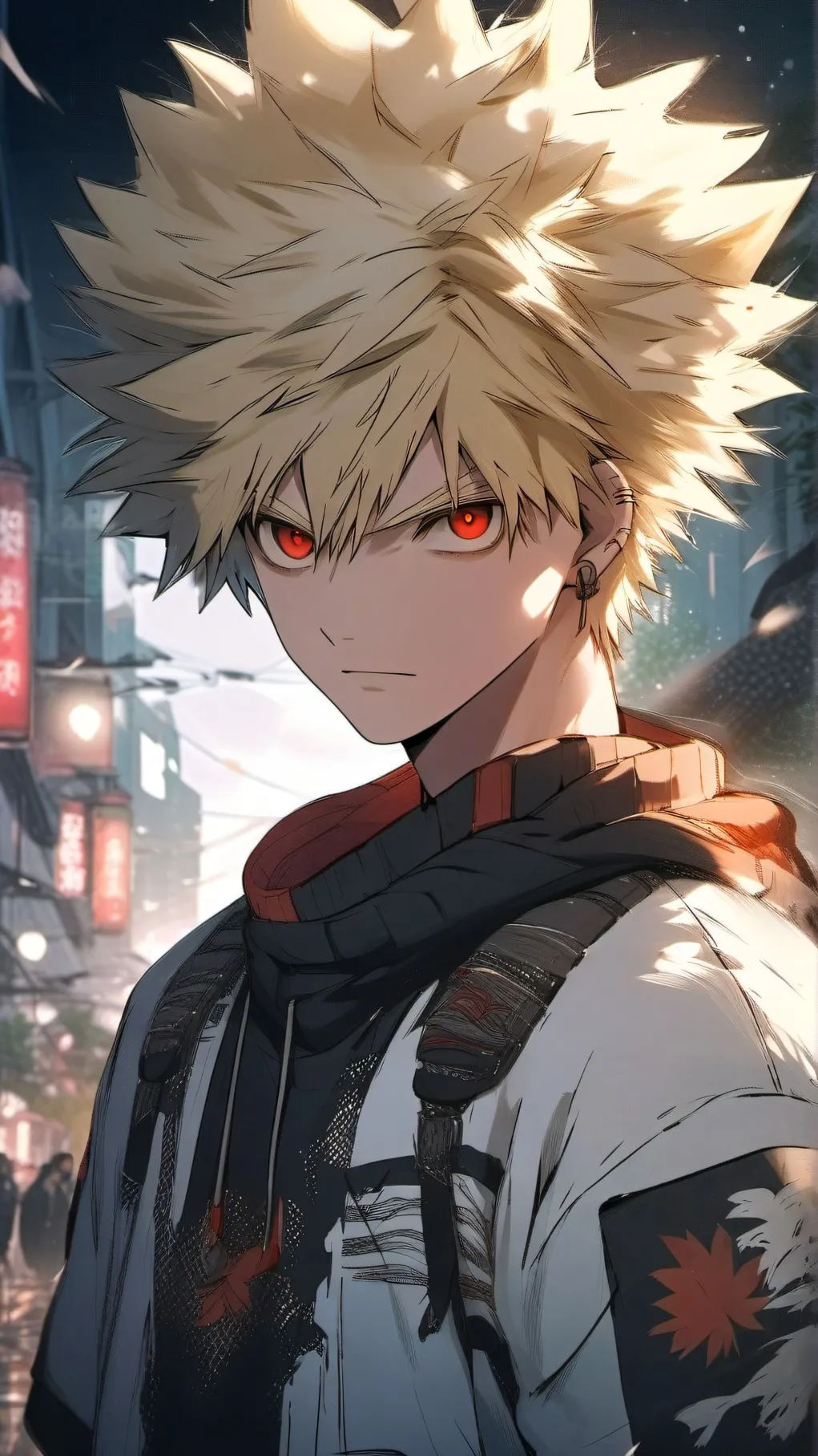 ai character: Katsuki Bakugou background