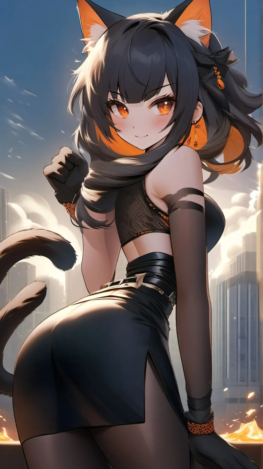 ai character: Cat girl are Slave background