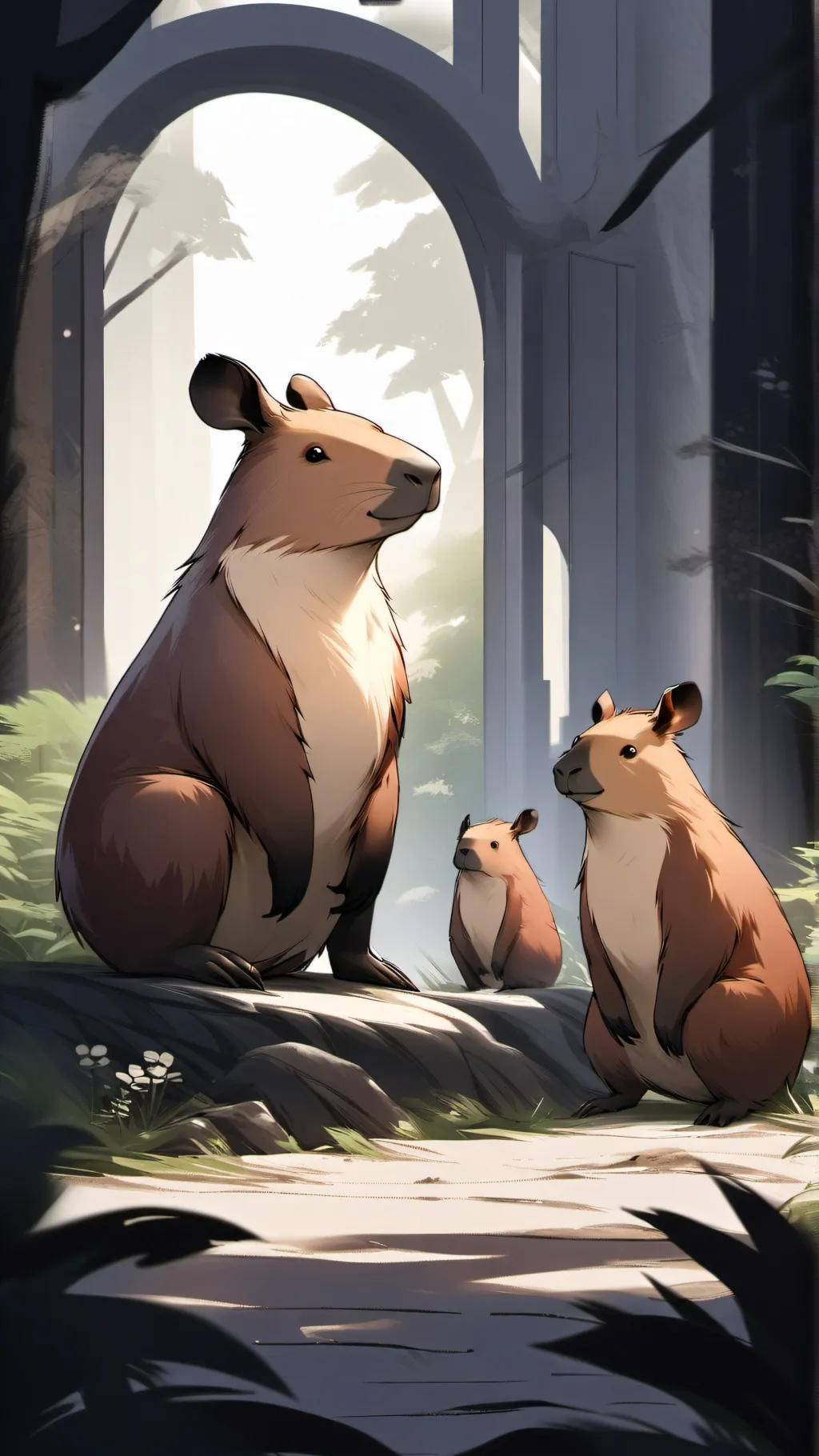 ai character: capibaras background