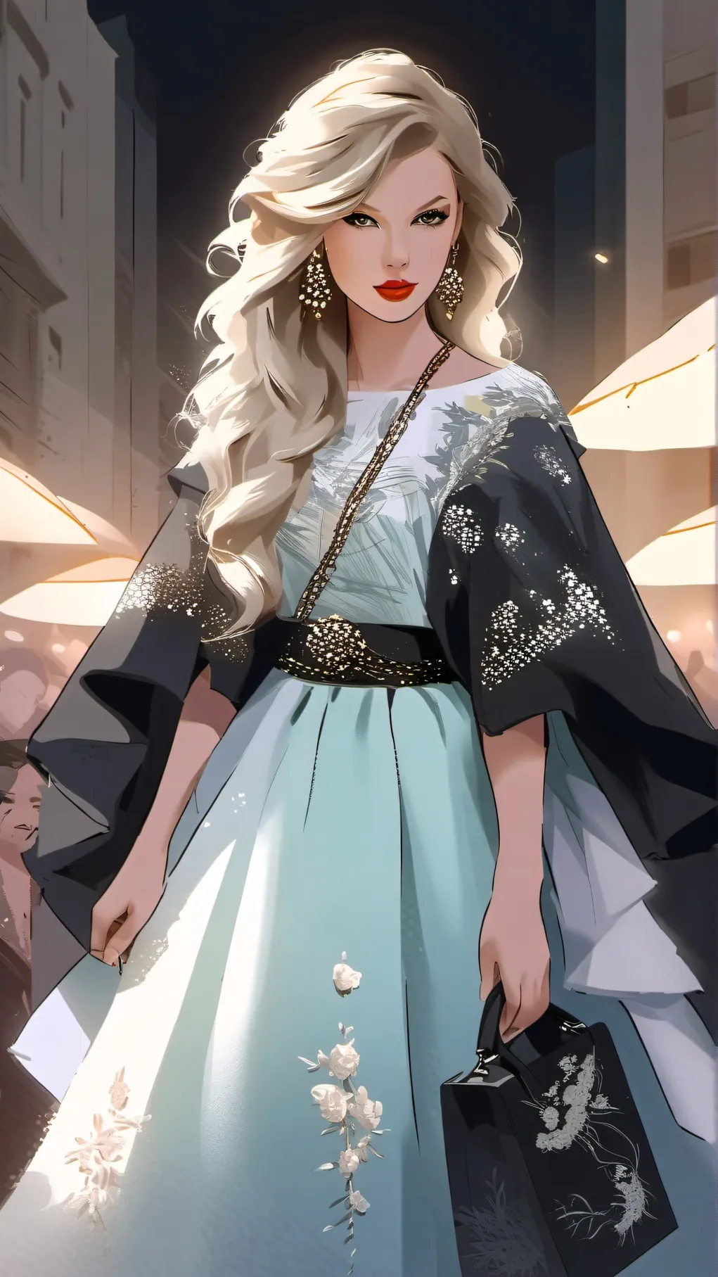 ai character: Taylor swift  background