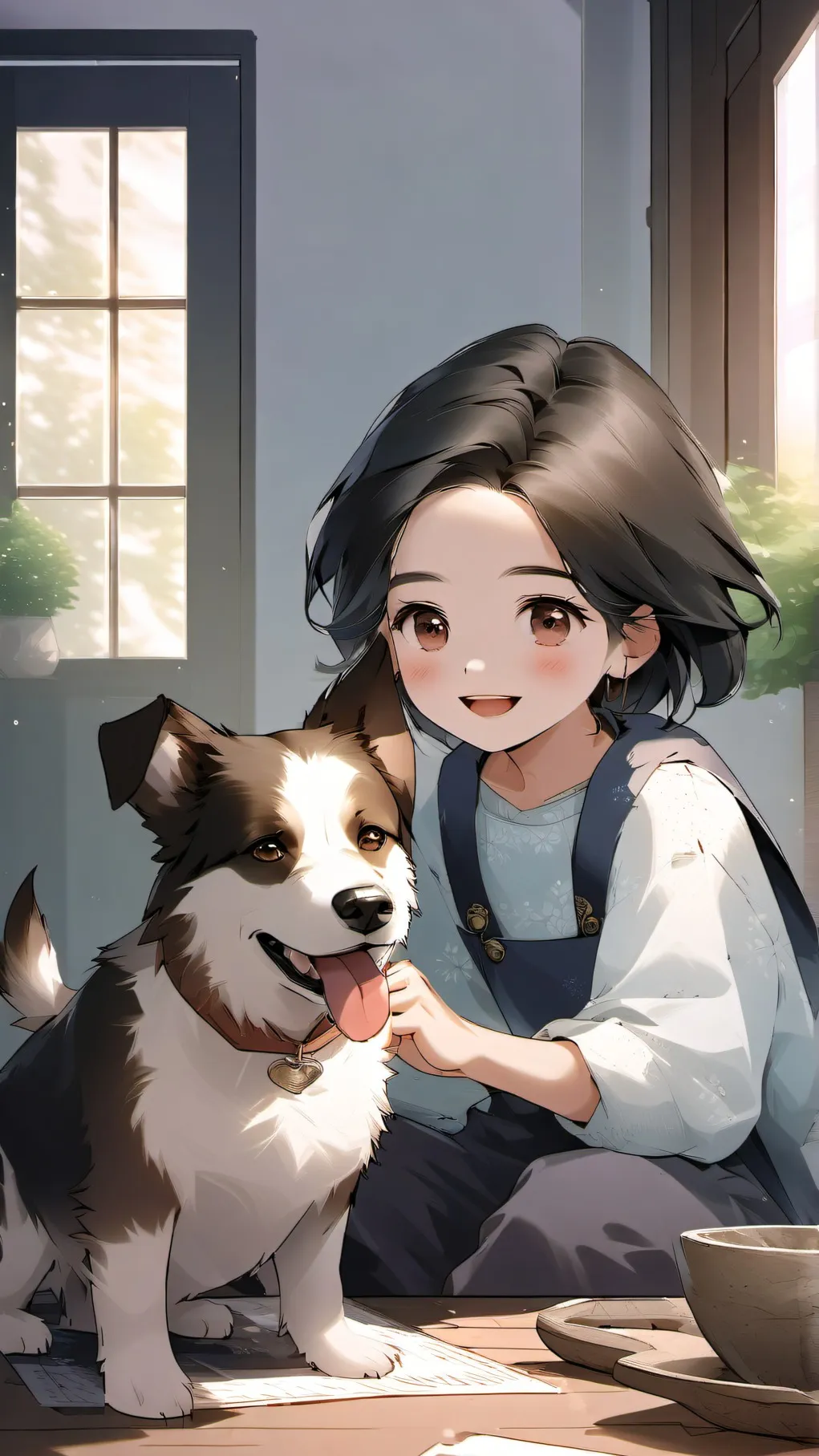 ai character: A dogs journey background