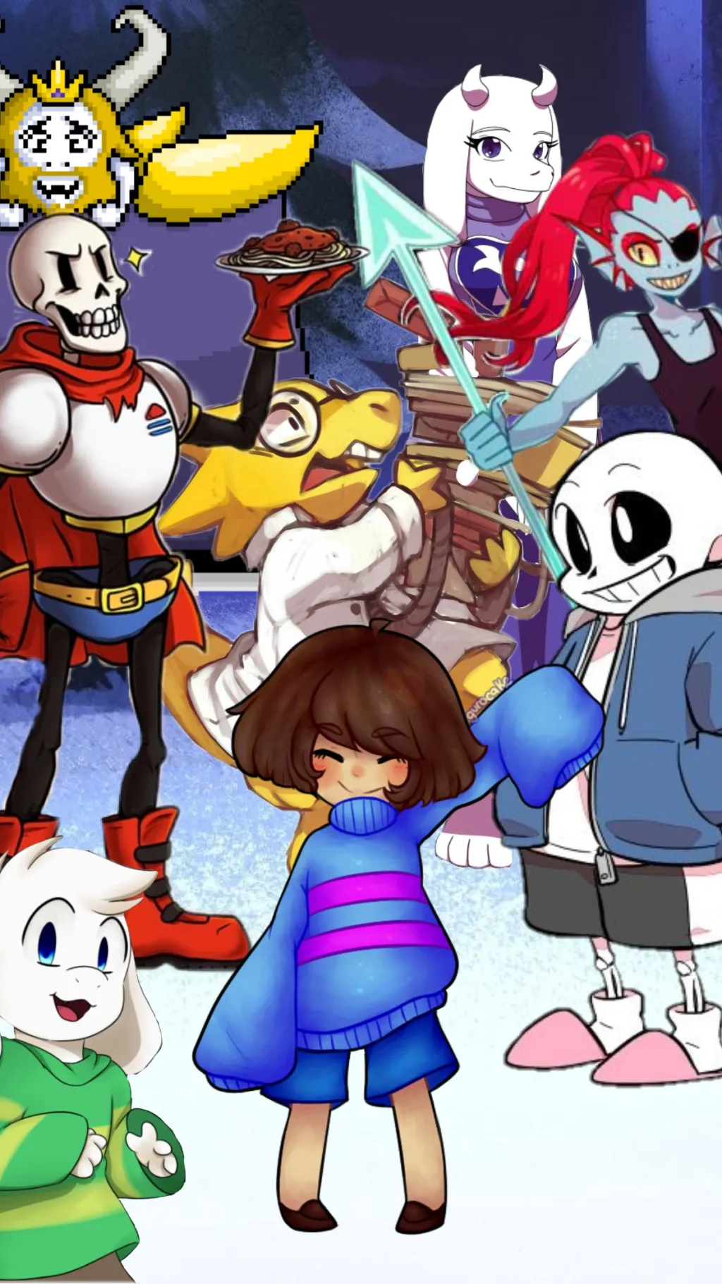 ai character: Undertale background