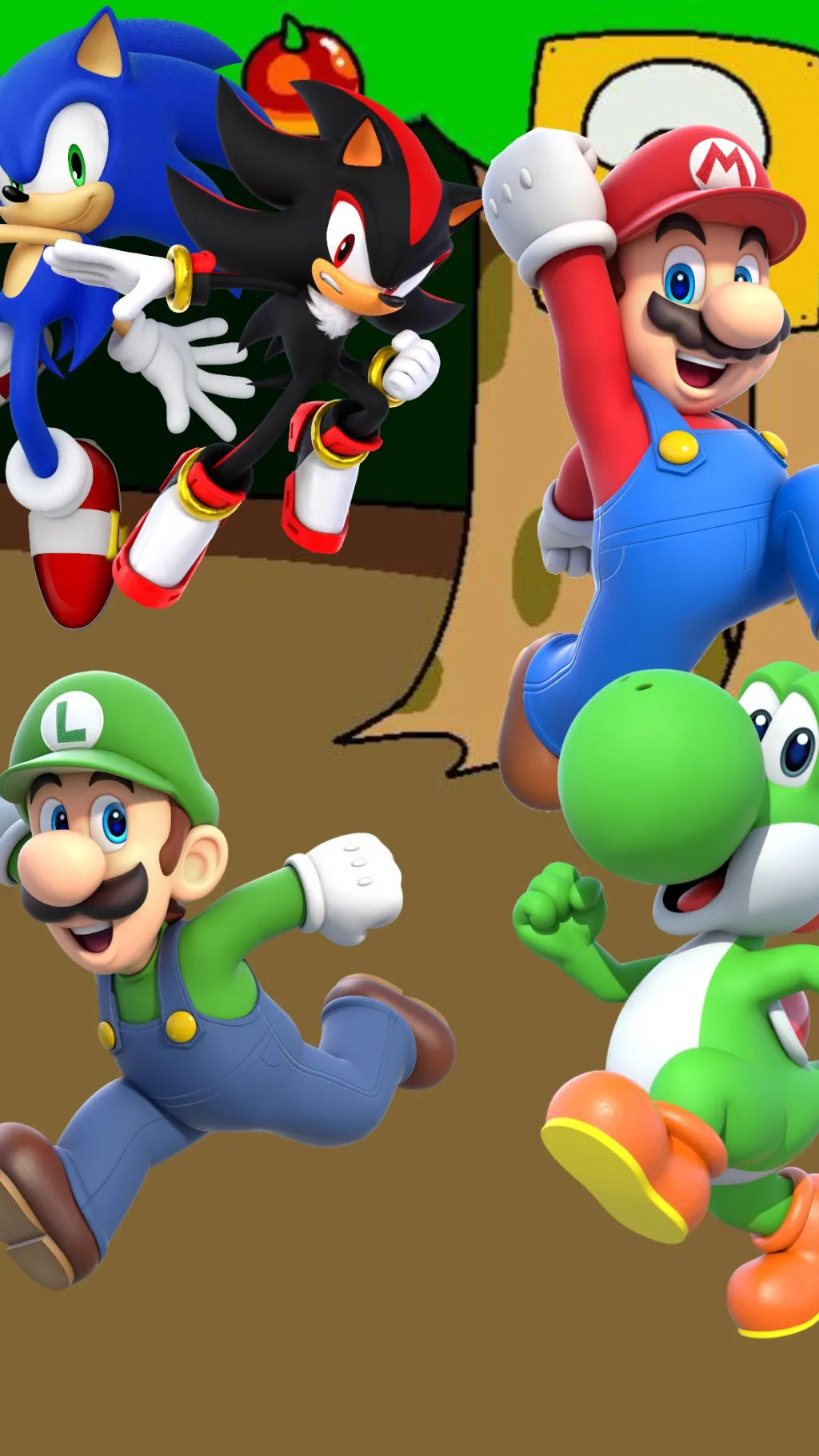 ai character: Super Mario Bros Z background