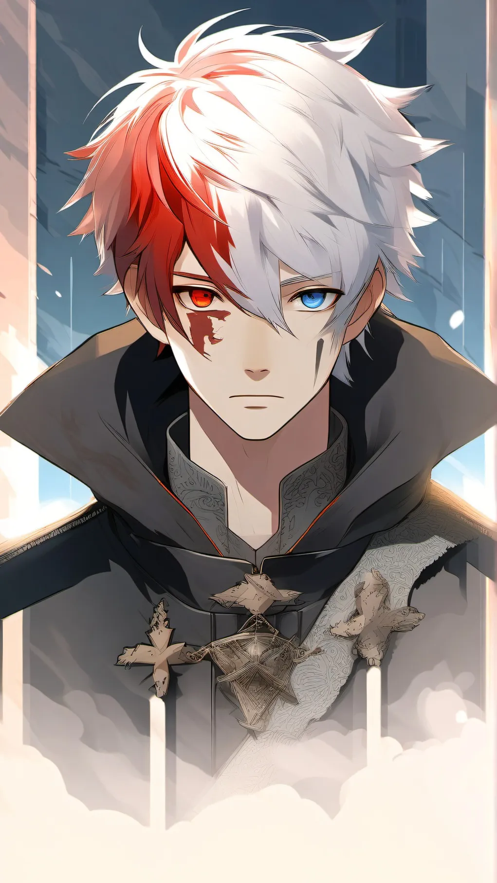 ai character: . . Sad Shoto . . background