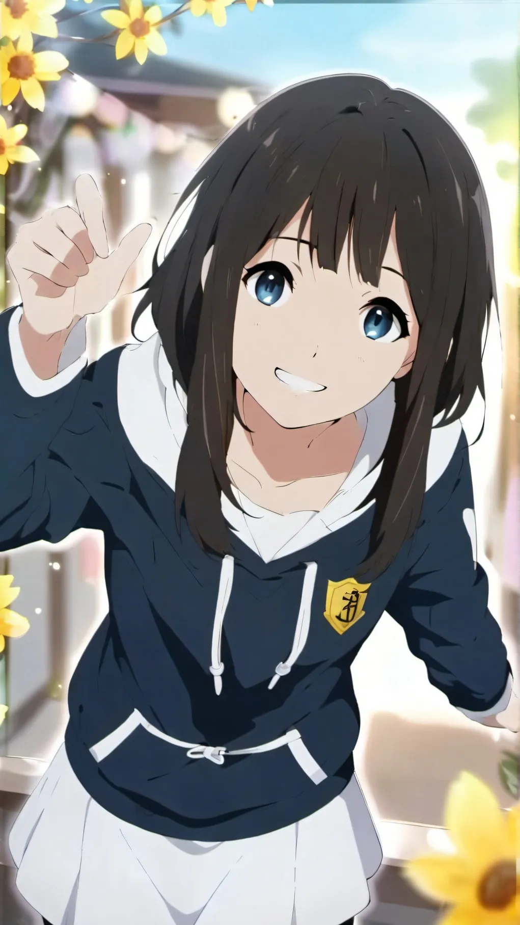 ai character: Violet background