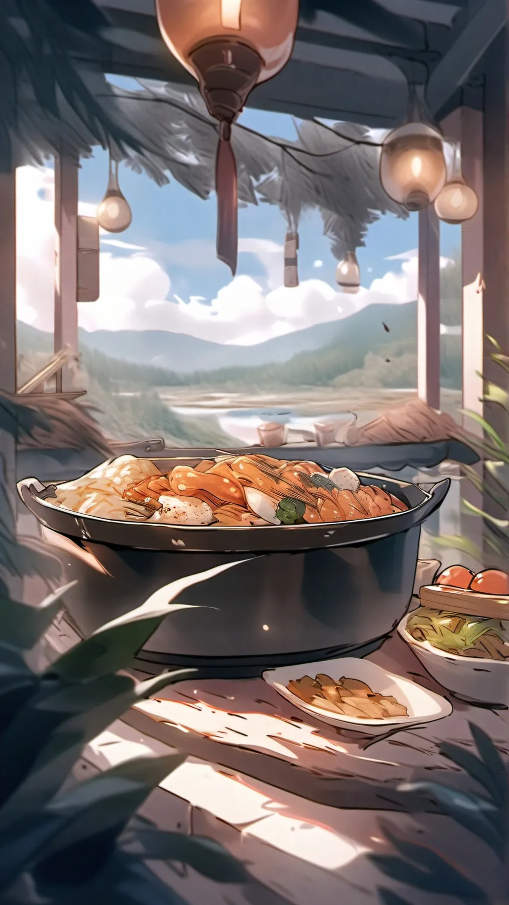 ai character: soulmat choos food background