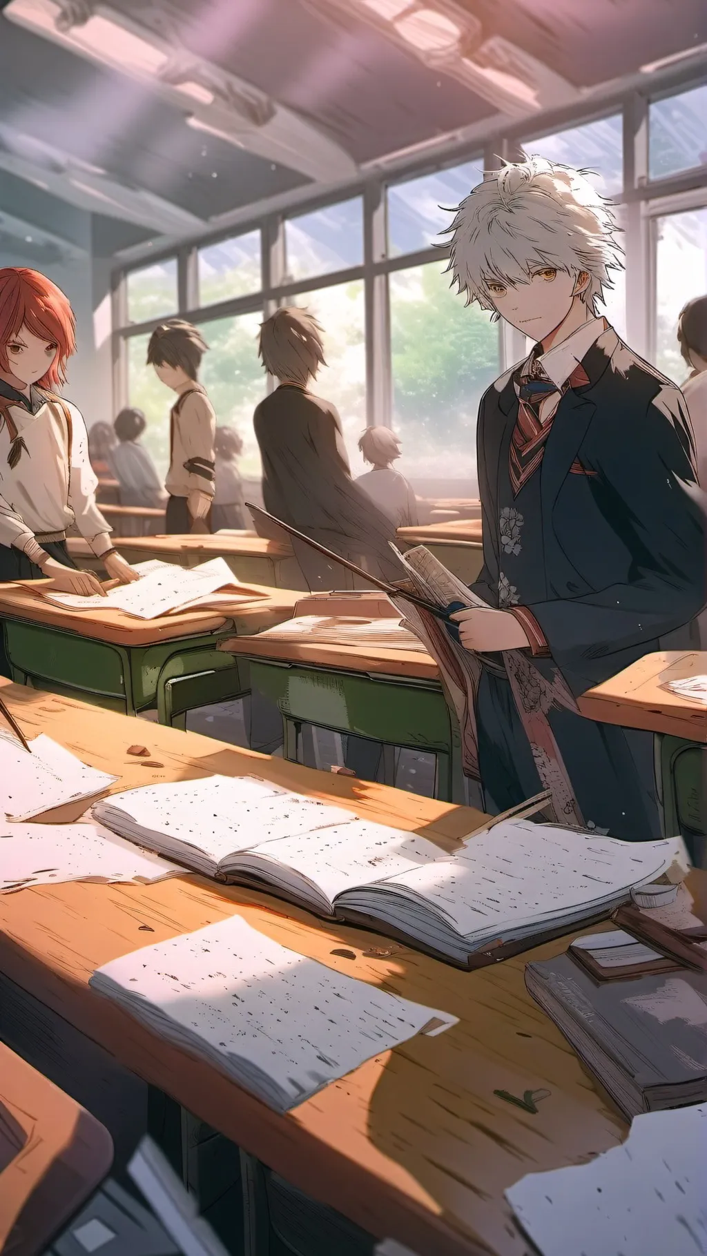 ai character: Classroom background
