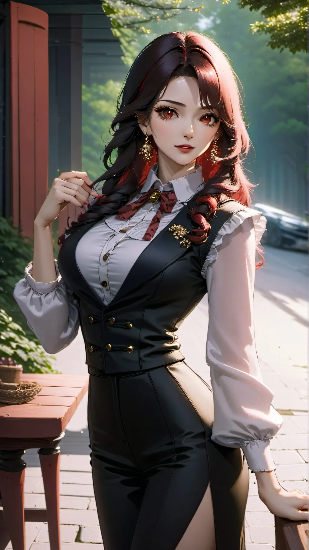 ai character: Miss Monica background
