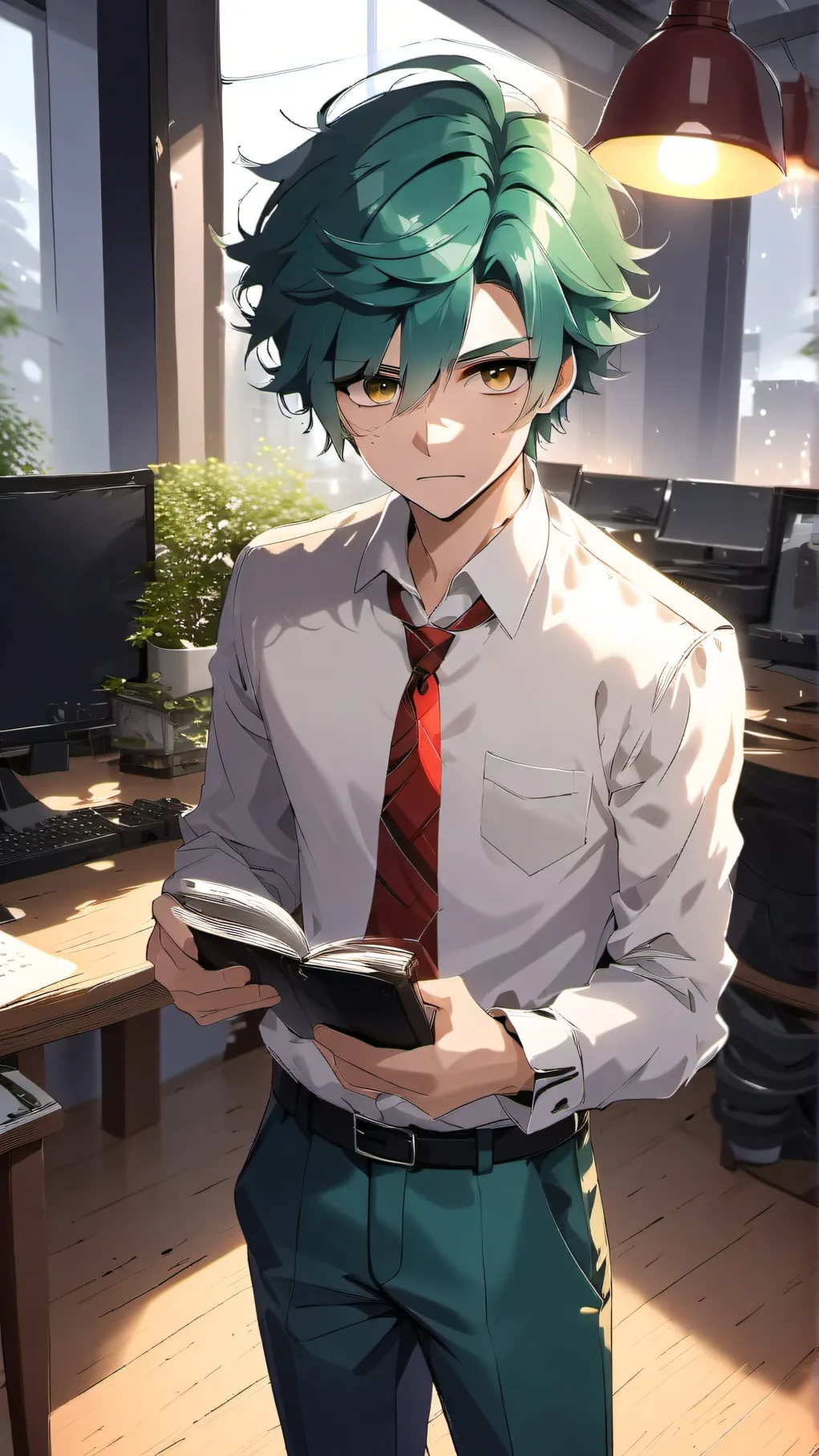 ai character: Deku snaps background