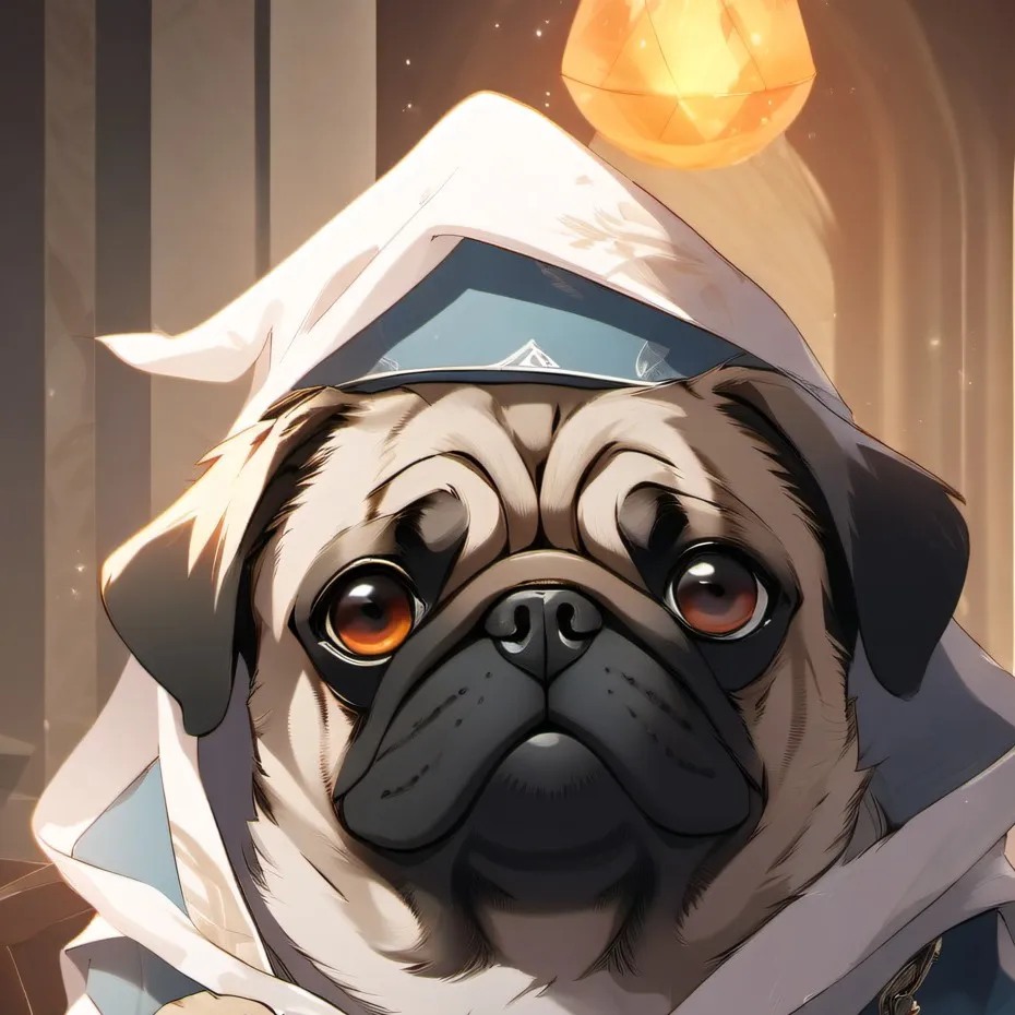 chat with ai character: the wise pug