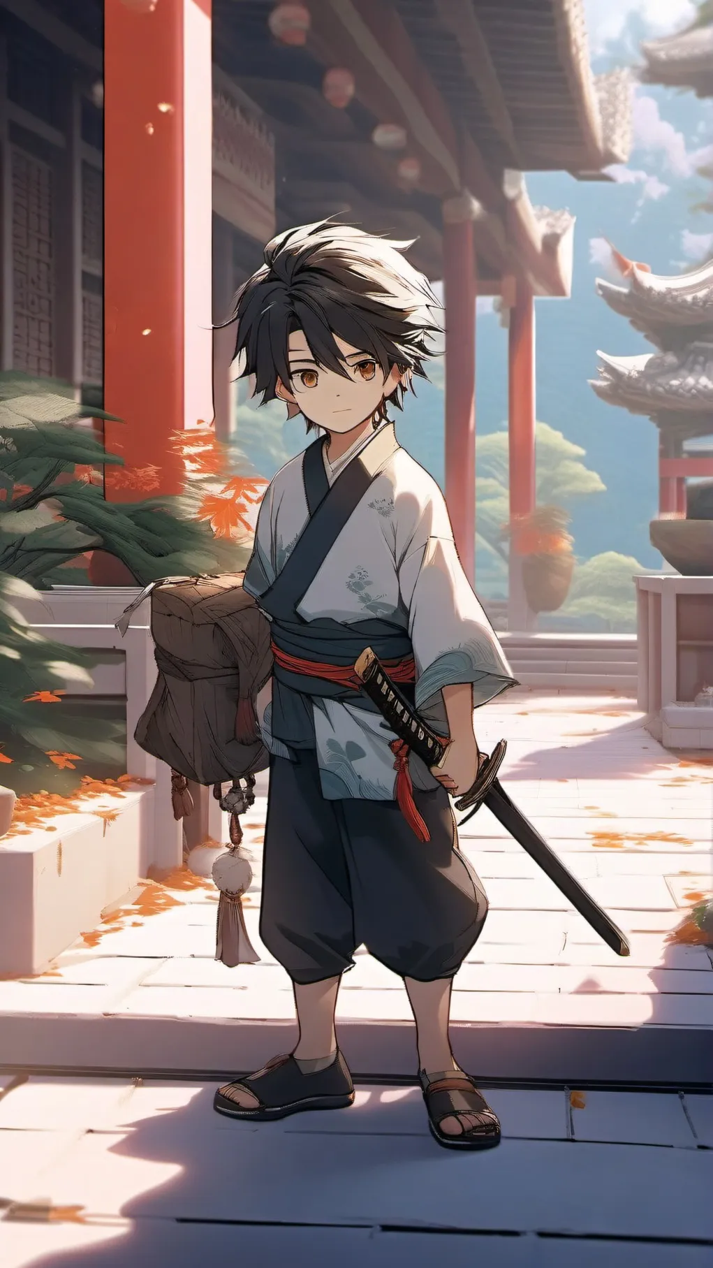 ai character: Framed background