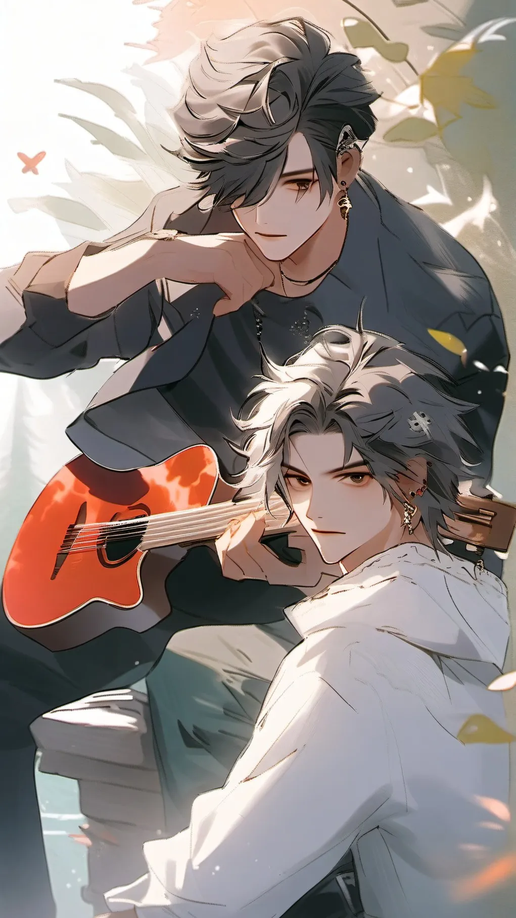 ai character: boy school'' background